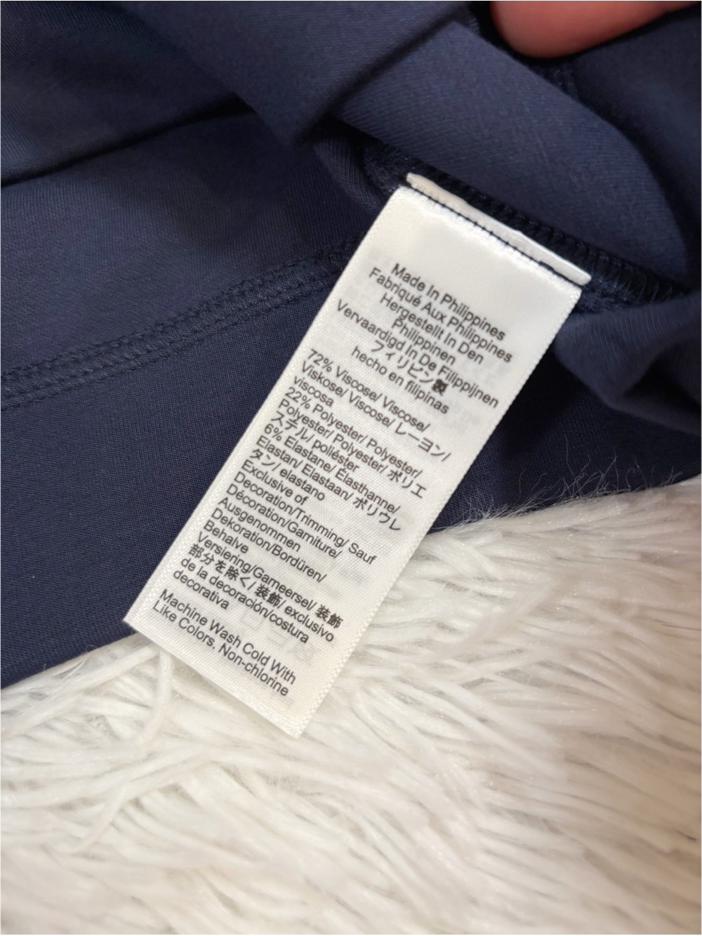 J Crew‎ NWT long sleeve Scuba-knit rugby sweatshirt oversized navy blue - Picture 9 of 12